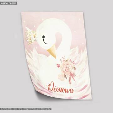 Poster Elegant painted Swan 2
