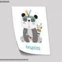 Poster Tribal panda personalized