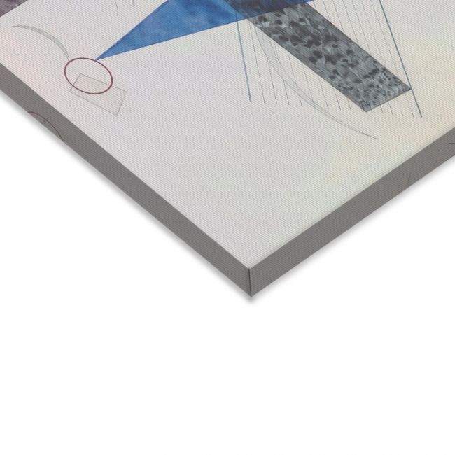 Πίνακας ζωγραφικής Blue in round and pointed 33, Kandinsky W, λεπτομέρεια