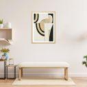 Canvas print Gold curves, black shadow
