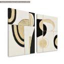 Canvas print Gold curves, with shadow, two panels