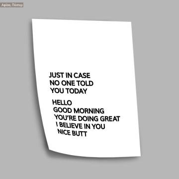 Hello, good morning poster 2