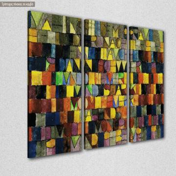 Canvas print Once Emerged from the Gray of the Night, Paul Klee,3 panels 2