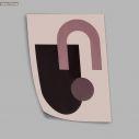 Geometrical shapes in pink palette III, poster