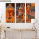 Canvas print Temple gardens, Paul Klee,3 panels