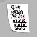 Think outside the box Tic-tac-toe poster