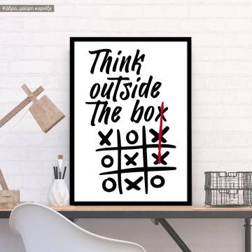 Think outside the box Tic-tac-toe poster