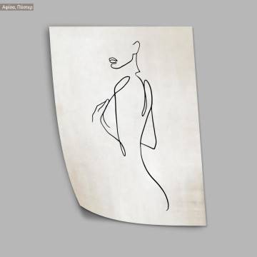 Female linear figure, κάδρο, μαύρη κορνίζα 2