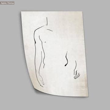 Male line figure, κάδρο, μαύρη κορνίζα 2