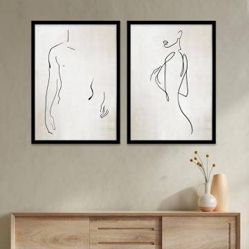 Human line figures, poster