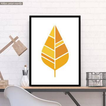 An autumn leaf in vector, poster