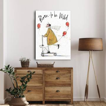 Canvas print Born to be wild vertical Framed canvas View 1 2
