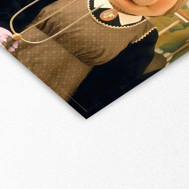 Πίνακας σε καμβά A muppet gothic, reart (original Wood G), λεπτομέρεια