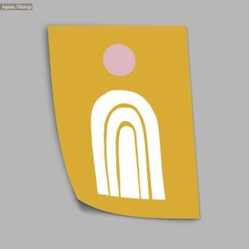 Mountain and sun abstract, poster 2