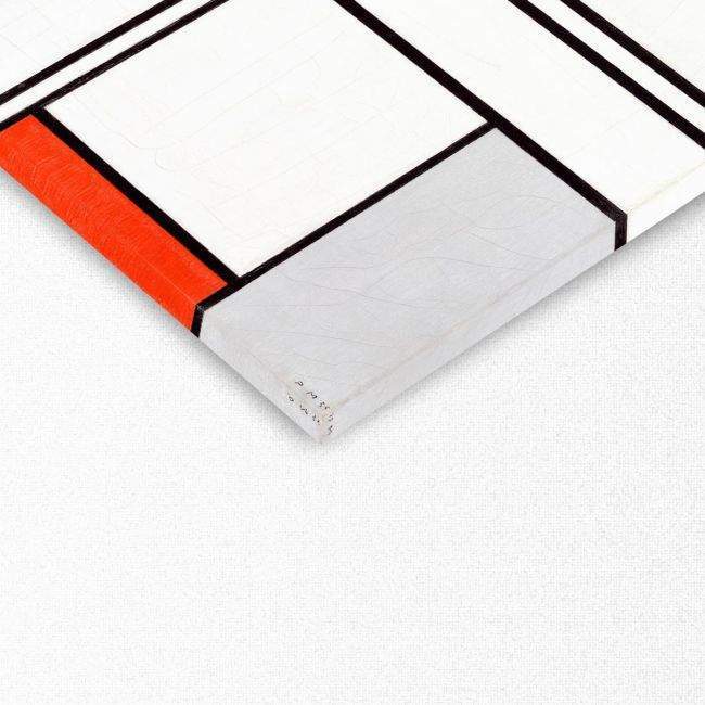 Πίνακας ζωγραφικής Composition gray-red, Mondrian P, λεπτομέρεια
