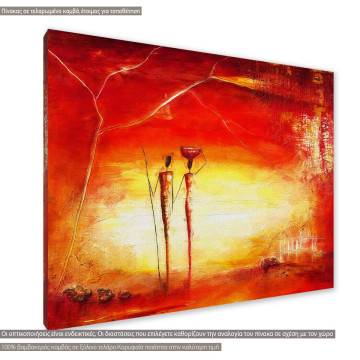 Πίνακας σε καμβά Sunset in Africa Καμβάς τελαρωμένος Όψη 1 2