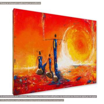 Canvas print Sunset in Africa I Framed canvas View 1 2