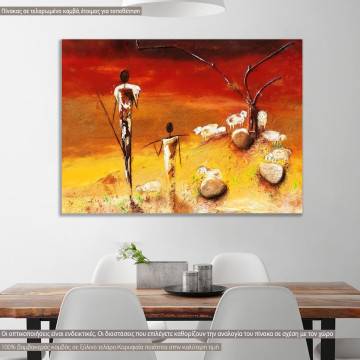 Canvas print Sunset in Africa III