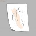 Female abstract line figure back, αφίσα, κάδρο