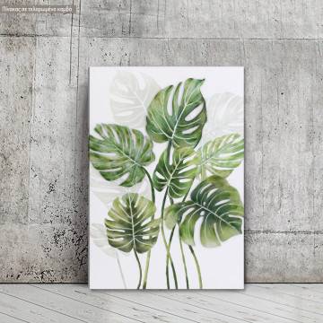 Canvas print, Palmtree leaves painting