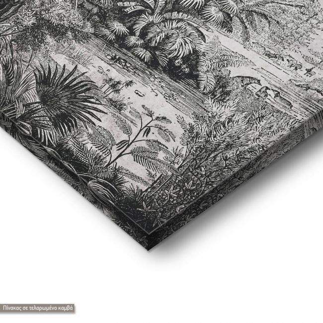 Canvas print, Jungle Landscape in gravure