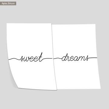 Sweet Dreams line figure, poster 2