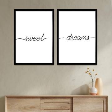Sweet Dreams line figure, poster