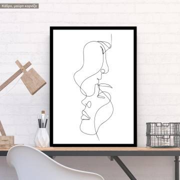 Faces Line art, αφίσα, κάδρο