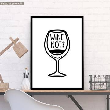 Wine not, αφίσα, κάδρο