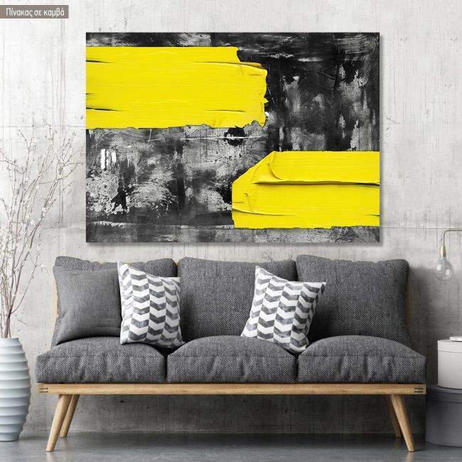 Πίνακας σε καμβά Abstract Yellow