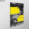 Πίνακας σε καμβά Abstract yellow, κοντινό