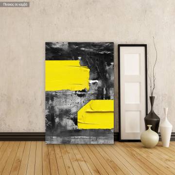 Πίνακας σε καμβά Abstract yellow