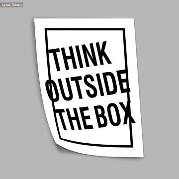 Think outside the box frame, poster 2