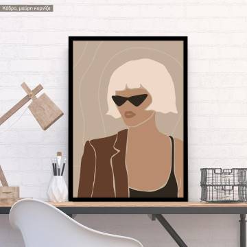 Trendy Woman II, κάδρο, μαύρη κορνίζα