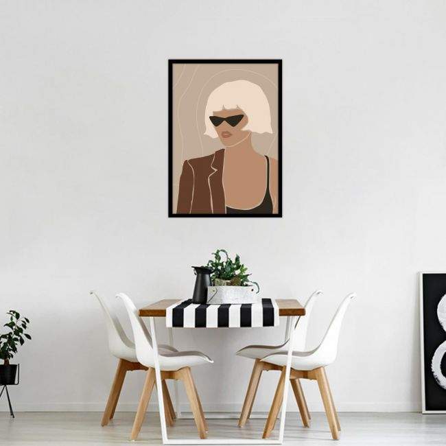 Trendy Woman II, αφίσα, πόστερ, διαθέσιμη και σε πίνακα σε καμβά, κάδρο μαύρη κορνίζα, λευκή κορνίζα, ξύλινη κορνίζα