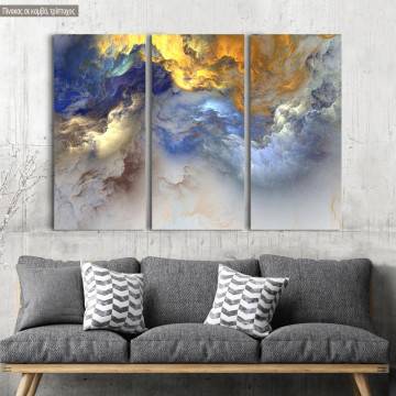 Πίνακας σε καμβά Amazing clouds, τρίπτυχος