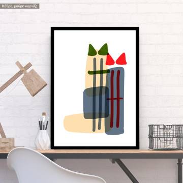 Two young girls in abstract, poster