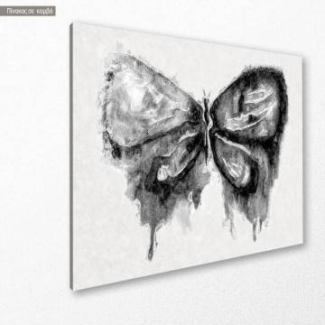 Canvas print  Watercolor grayscale butterfly Framed canvas View 1 2