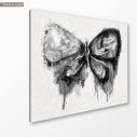 Canvas printWatercolor grayscale butterfly