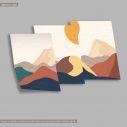 Vectorised mountains landscape, αφίσα, πόστερ τρίπτυχο