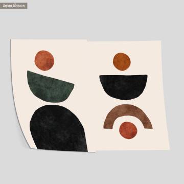 Air balance, κάδρο, μαύρη κορνίζα, δίπτυχο 2