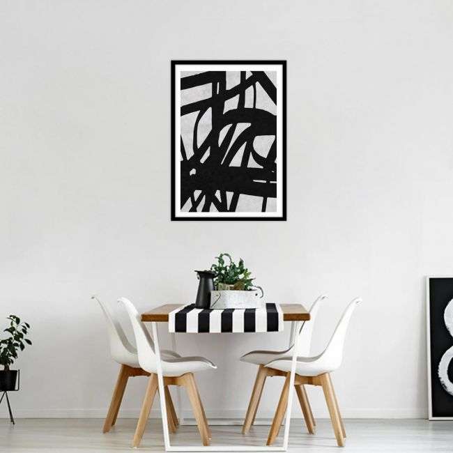 Abstract in black , poster