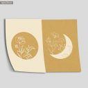 Sun and moon beige, αφίσα, πόστερ, δίπτυχο