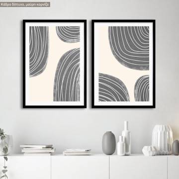 Abstract art on gray, poster