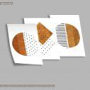 Geometrical conception, three panels poster
