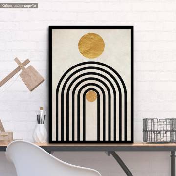 Arches and gold discs, Poster