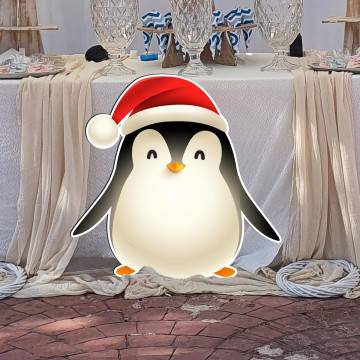 Wooden figure printed Penguin I 2