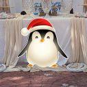 Wooden figure printed Penguin I