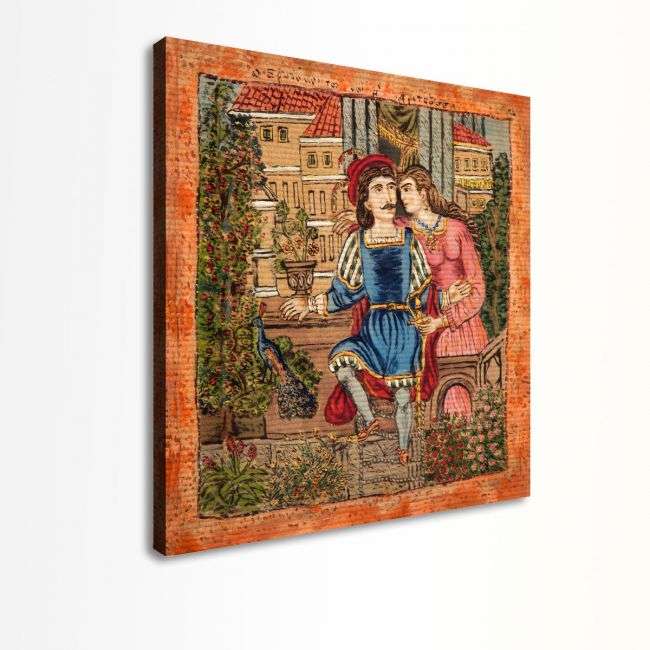 Canvas print Erotokritos with Aretousa, Theofilos