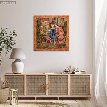 Canvas print Erotokritos with Aretousa, Theofilos 2